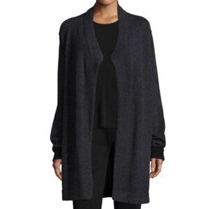 NWT New Eileen Fisher 100 Cashmere Buttery Gray Drape Front Cardigan Size PP/PS